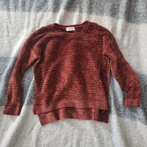 Pink Rose Maroon Crew Neck Sweater